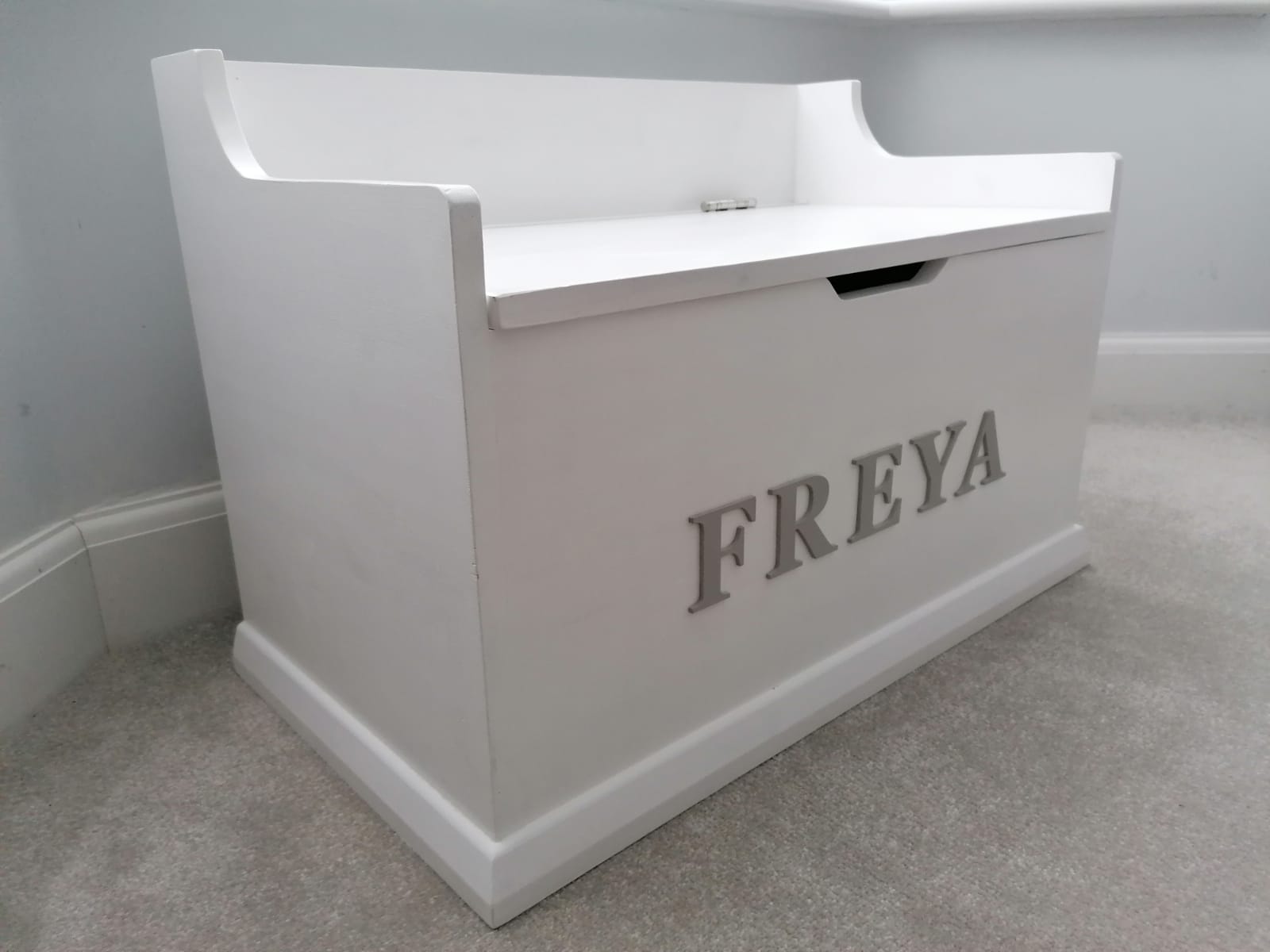 Personalised wooden deals toy box ireland