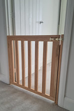 Load image into Gallery viewer, Bespoke made to measure Solid Oak Stair Gate
