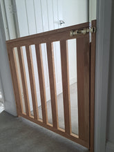 Load image into Gallery viewer, Bespoke made to measure Solid Oak Stair Gate
