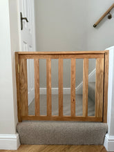 Load image into Gallery viewer, Bespoke made to measure Solid Oak Stair Gate
