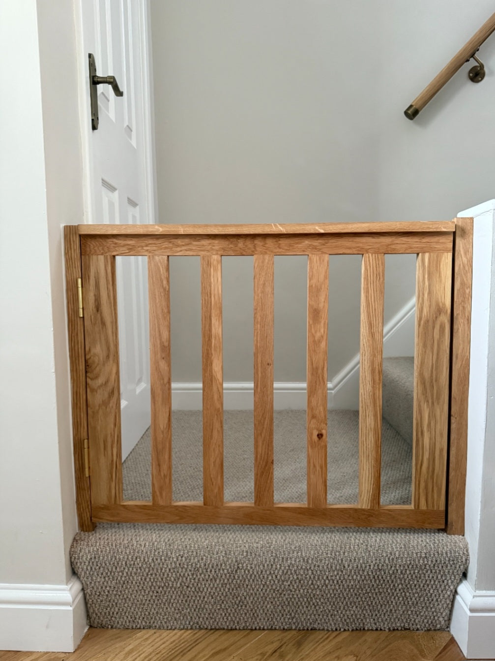 Bespoke made to measure Solid Oak Stair Gate